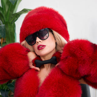 Saga Blue Fox Fur Hat 'Mahno'