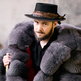 Double-sided Saga Blue Fox Fur Coat 'King of Thickness' - Men