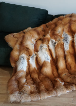 Red Fox Fur Blanket