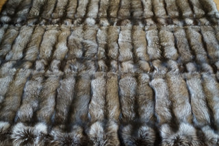 Large Silver Fox Fur Blanket