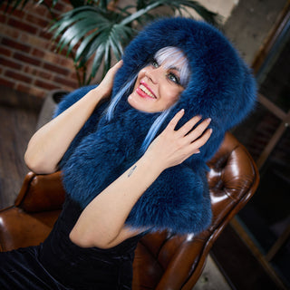 Blue Fox Fur Hood 'Escape'