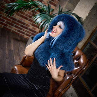 Blue Fox Fur Hood 'Escape'
