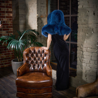 Blue Fox Fur Hood 'Escape'