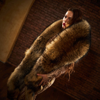 Huge Raccoon Fur Wrap