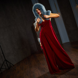 Blue Fox Fur Hood 'Escape'