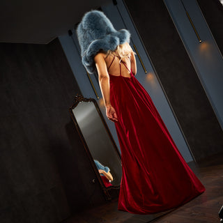 Blue Fox Fur Hood 'Escape'