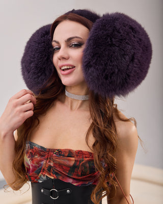 Giant Fox Fur Earmuffs