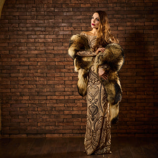 Huge Raccoon Fur Wrap