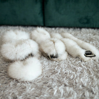 Blue Fox Fur Wrist Cuffs 'Dream Keeper'