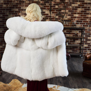 Snow White Saga Fox Fur Coat 'Rafaello Candy' with 2 Length Options