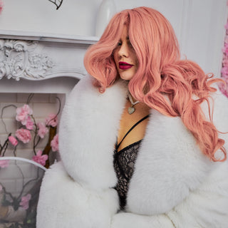 Snow White Saga Fox Fur Coat 'Rafaello Candy' with 2 Length Options