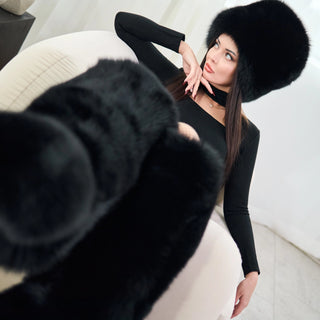 Saga Blue Fox Fur Hat 'Mahno'