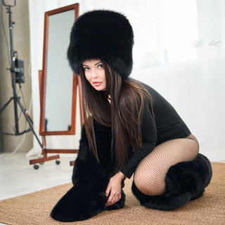 Saga Blue Fox Fur Hat 'Mahno'