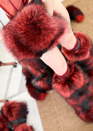 Silver Fox Fur Arm Warmers