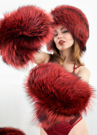 Silver Fox Fur Gloves