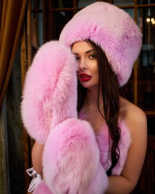 Saga Blue Fox Huge Gloves 'Fur Massage'