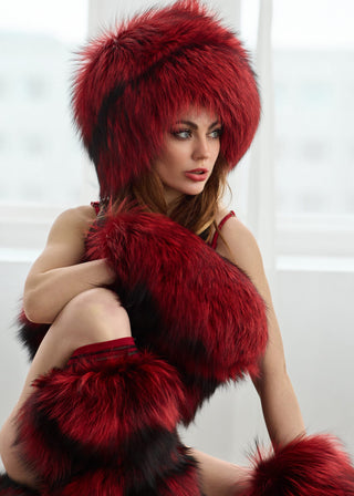 Silver Fox Fur Gloves