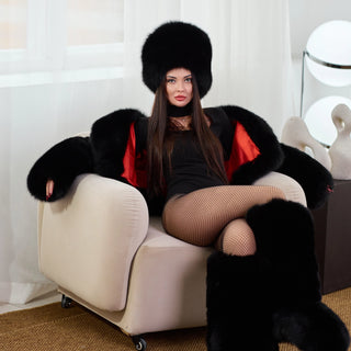 Saga Blue Fox Fur Hat 'Mahno'