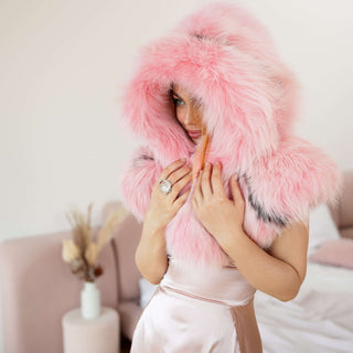 Double Sided Arctic Fox Hood