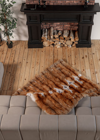 Red Fox Fur Blanket
