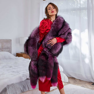 Saga Silver Fox Fur Stole-Coat 'Kitsune'