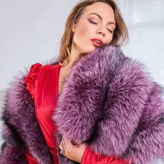Saga Silver Fox Fur Stole-Coat 'Kitsune'