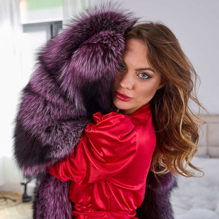 Saga Silver Fox Fur Stole-Coat 'Kitsune'