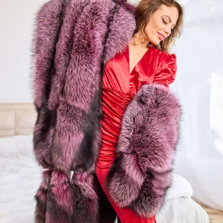 Saga Silver Fox Fur Stole-Coat 'Kitsune'
