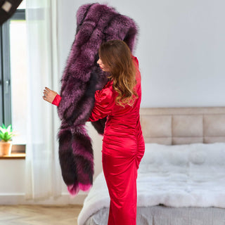 Saga Silver Fox Fur Stole-Coat 'Kitsune'