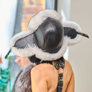 Arctic Fox Fur Trapper Hat Vushanka-style