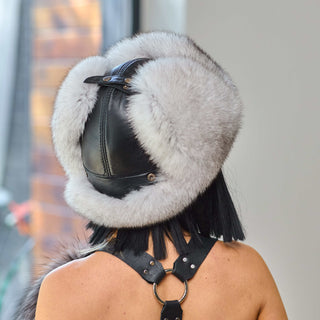 Arctic Fox Fur Trapper Hat Vushanka-style