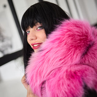 Double-sided Arctic Fox Fur Hood 'Two-tailed Fox'