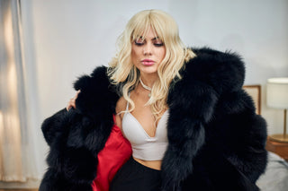Blue Fox Fur Coat 'The Party Queen'