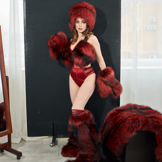 Silver Fox Fur Bra