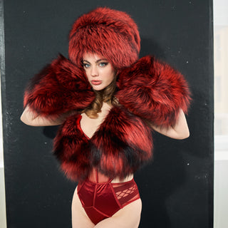 Silver Fox Fur Bra
