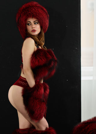 Silver Fox Fur Bra