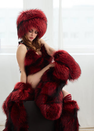 Silver Fox Fur Bra