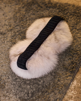 Blue Fox Fur Eye Mask 'Fluffy Dream'