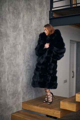 Blue Fox Fur Coat 'The Party Queen'