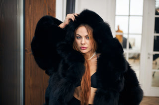 Blue Fox Fur Coat 'The Party Queen'