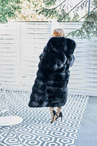 Blue Fox Fur Coat 'The Party Queen'
