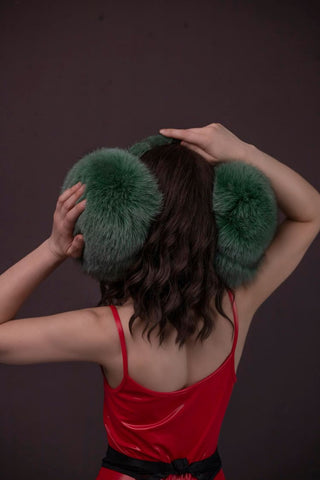 Giant Fox Fur Earmuffs