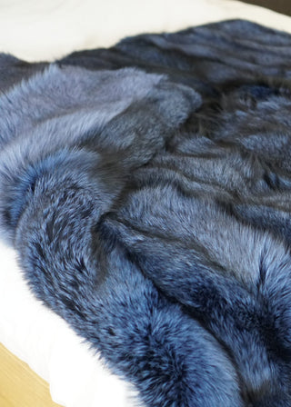 Local Farmed Silver Fox Fur Blanket 'Drown in Fox'