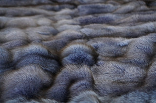 Local Farmed Silver Fox Fur Blanket 'Drown in Fox'