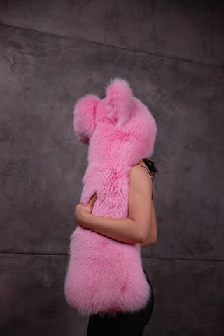 Saga Blue Fox Fur Animal Hat with Ears 'Foxie'