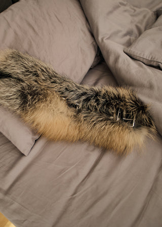Genuine Raccoon Fur Lined Collar