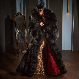 “The Phantom of the Opera” Silver Fox Fur Coat