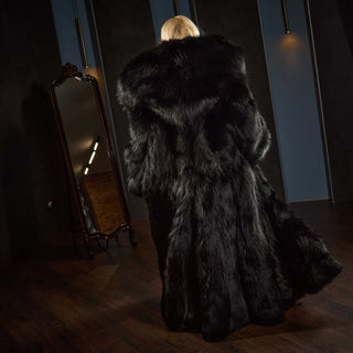 “The Phantom of the Opera” Silver Fox Fur Coat