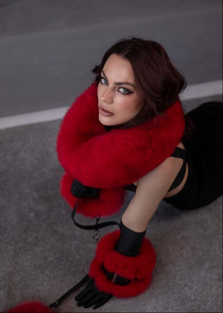 Full-Fur Muff Collar "Puffy Donat"