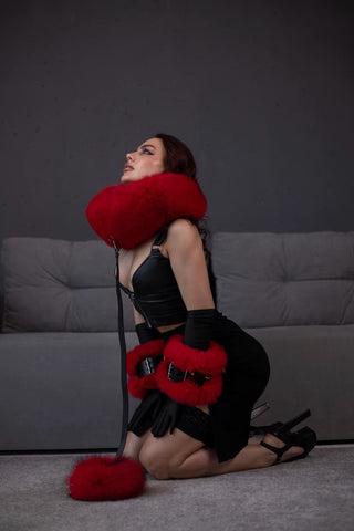 Full-Fur Muff Collar "Puffy Donat"
